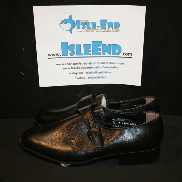 Barclay Black Loafer Dress Shoes with Buckle Used - Picture 11 of 16